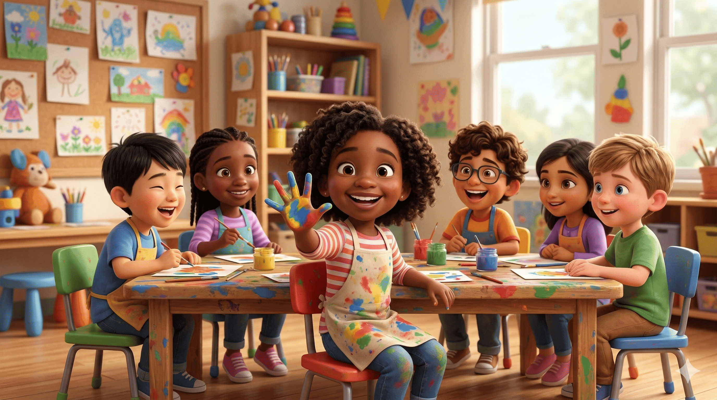 Crianças em ambiente escolar